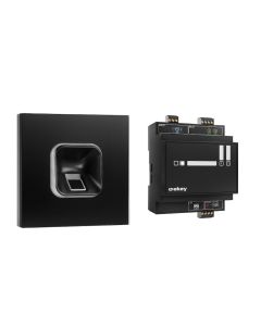 ekey xLine Fingerprintset Unterputzmontage, Loxone Montagerahmen 1-fach Anthrazit
