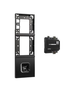 ekey xLine Fingerprintset Unterputzmontage, Loxone Montagerahmen 3-fach Anthrazit