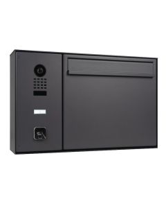HELLO-Briefkasten Aufputz mit DoorBird-Sprechanlage D1100E und ekey sLine Fingerprint
