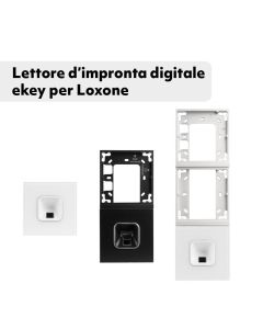 ekey xLine set con lettore d’impronta digitale per telaio di montaggio Loxone
