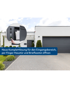 HELLO-Briefkasten inkl. DoorBird-Sprechanlage D1100E und ekey sLine Fingerprint
