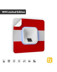 ekey xLine Fingerprintset für Unterputzmontage, Kunststoffrahmen in Weiß inkl. rückstandsfreien WM-Klebefolien