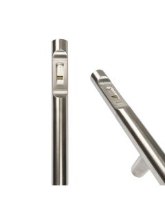 arte Fingerprint-Türgriff mit Stange rund, Stützen gekröpft, rechts inkl. ekey home SE micro plus 1 BT