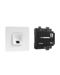 ekey xLine fingerprint set for flush mounting, Plastic frame in white