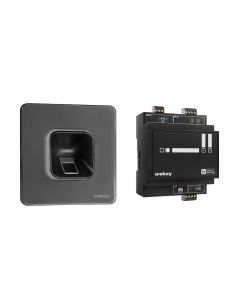 ekey xLine fingerprint set for flush mounting, Glass frame in black