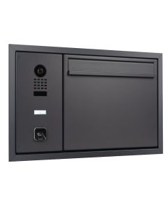 HELLO-Briefkasten Unterputz mit DoorBird-Sprechanlage D1100E und ekey sLine Fingerprint