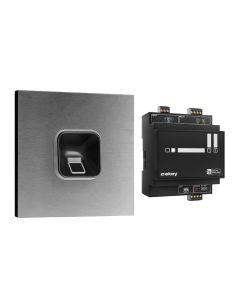 ekey sLine fingerprint set in black for Gira 106 V2A