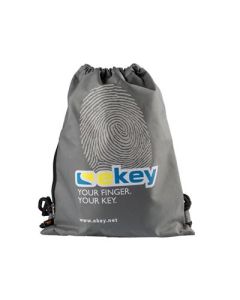 ekey Bag in Grau mit Fingerprint-Aufdruck