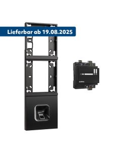 ekey xLine Fingerprintset Unterputzmontage, Loxone Montagerahmen 3-fach Anthrazit
