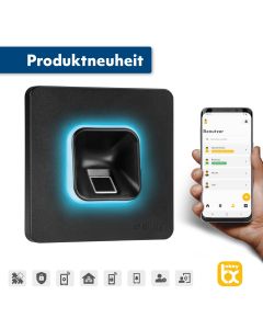 ekey xLine Fingerprintset für Unterputzmontage, Kunststoffrahmen in Schwarz