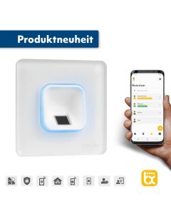 ekey xLine Fingerprintset für Unterputzmontage, Glasrahmen in Weiß