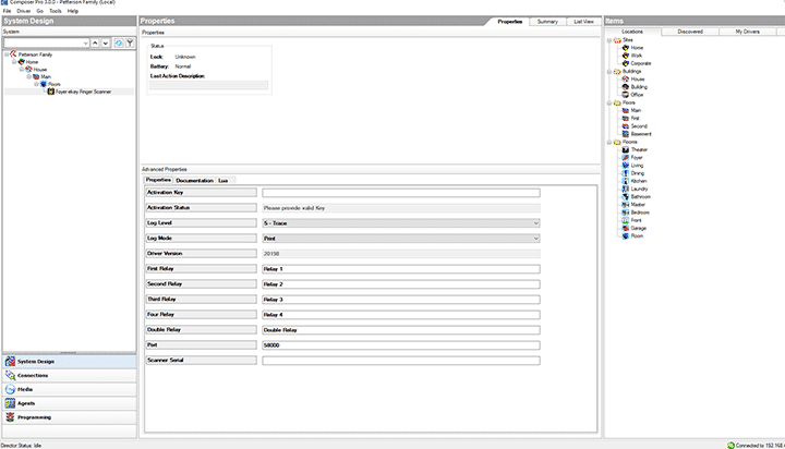 Ekey Control4 Driver Ekey Control4 Driver